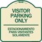 Signmission Bilingual Reserved Parking Visitor Parking Only Estacionamiento Para Visitantes, A-DES-TG-1818-24301 A-DES-TG-1818-24301 - alternate 1